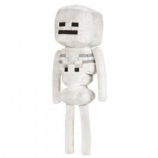 Plyšák Minecraft skeleton bílý - 24 cm