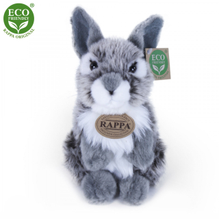 Rappa Eco-Friendly - Plyšový zajíc šedý stojící 20 cm