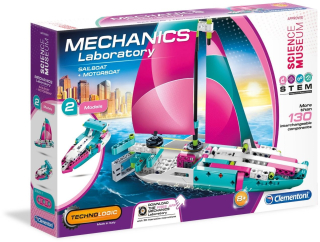 Clementoni Science & Play - Mechanická laboratoř - Jachta a člun, 130 dílků