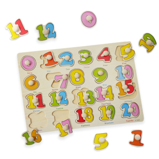 4Leaders Hračky - Dřevěná vkládačka - čísla Montessori