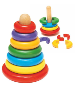 Woody hračky pro nejmenší - Magnetická skládací pyramida - Káča
