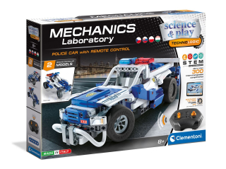 Clementoni Science and Play - Mechanická laboratoř - RC Policejní auto, 2 modely