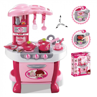 Baby Mix Play World - Velká dětská kuchyňka s dotykovým sensorem + příslušenství