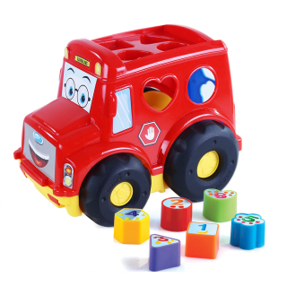 Rappa Baby - Vkládačka BABY autobus pro nejmenší červený