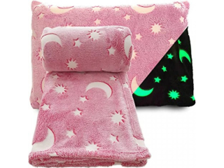 Alum - Svítící deka z mikrovlákna Soft Dreams - růžová