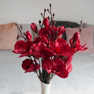 4Leaders Domácnost - Umělé květiny do vázy - červené