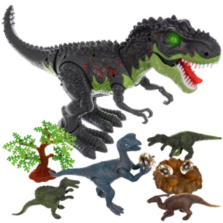 ISO - Dinosaurus T-Rex s hnízdem s vejci a dinosaury