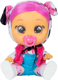 Cry Babies - interaktivní panenka s opravdovými vlásky DRESSY DOTTY - 30 cm
