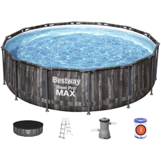 Bestway - Nadzemní bazén Steel Pro MAX 366 x 100 cm, filtrace, schůdky