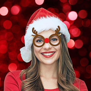 Gift Republic Fun Stuff - 6 kusů Vánočních brýlí na obličej